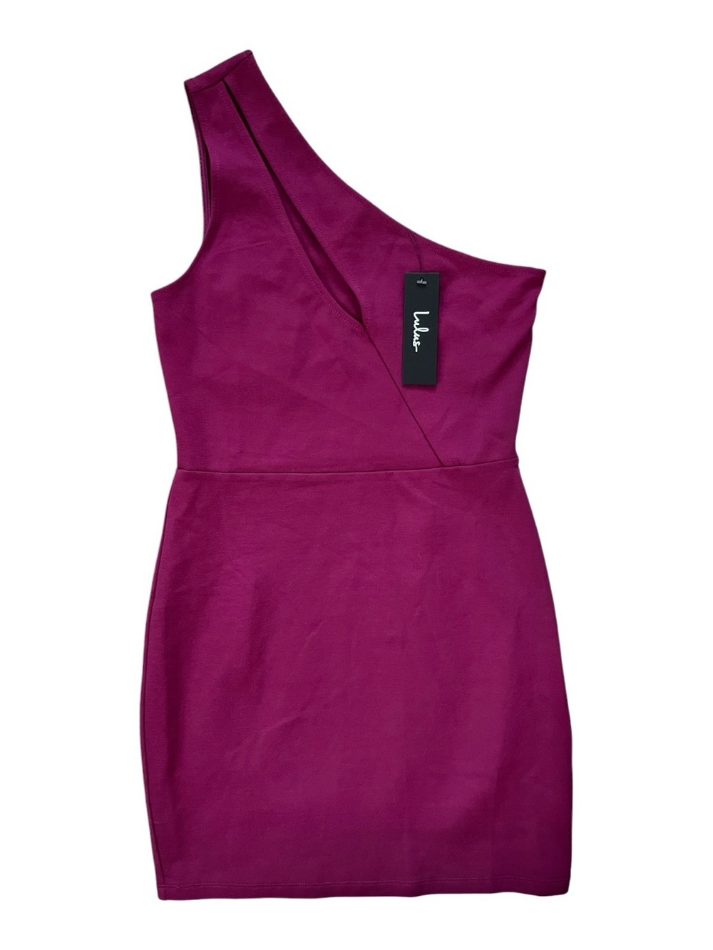 Lulus So Flirty Magenta One-Shoulder Asymmetrical Cocktail Dress NWT